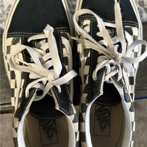 Vans  Checkered Black and White Sneakers